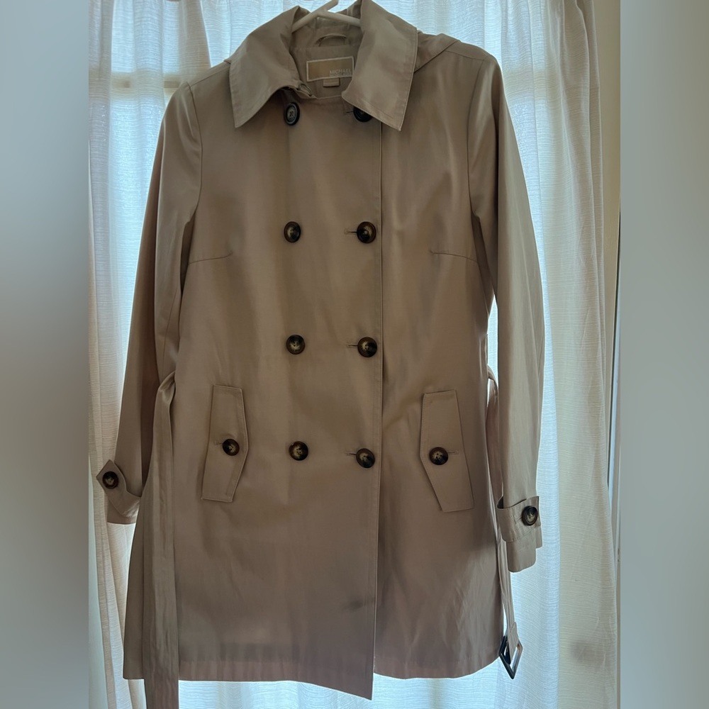 Micheal Kors Belted Rain Trench Coat